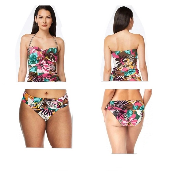 Bleu Rod Beattie Run Wild Draped Bandeau
Tankini Top and Bikini Bottom Size 14 - Picture 1 of 11